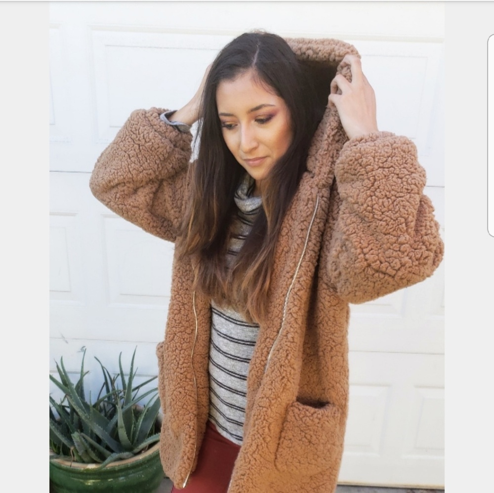 🆕️//The Becky/ Teddy hoodie Jacket - Picture 3 of 6